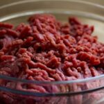 A bowl of ground meat.